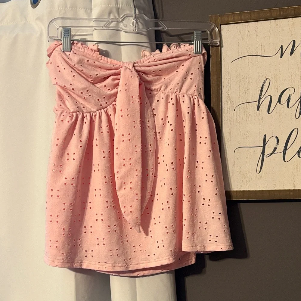 SHEIN Maternity Mesh Cutout Tube Top - Picture 6 of 6
